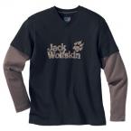 Jack Wolfskin LOGO LONGSLEEVE MEN (black)